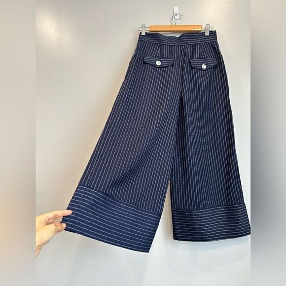 NWT ABS By Allen Schwartz Stripped Wide Leg Pants - Picture 6 of 8